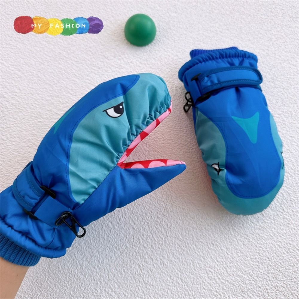 Outdoor Sport Gloves - قفازات تزلج للأطفال بتصميم كرتوني على