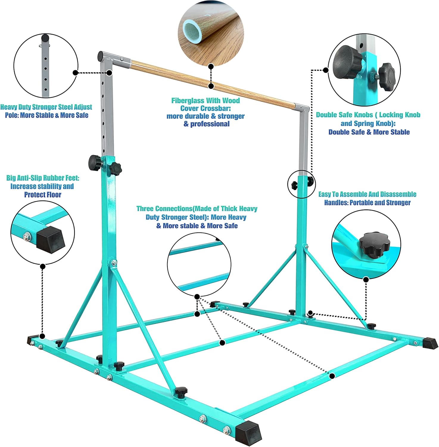 Gymnastic Bar Home - الأكثر مبيعًا: قضبان أفقية محمولة احترافية