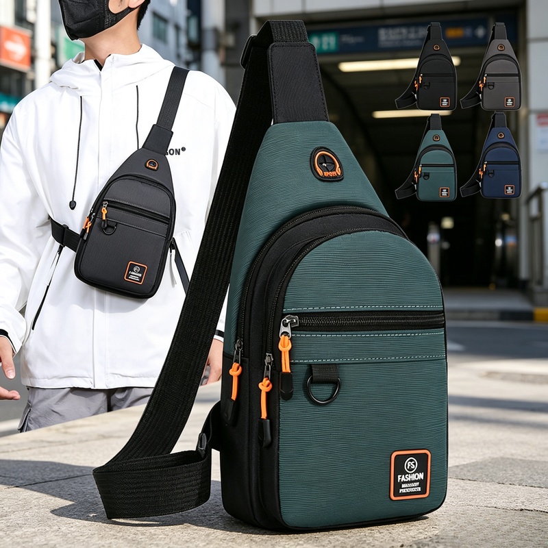 Outdoor Sport Backpack - حقيبة صدر رياضية مقاومة للماء للرجال،
