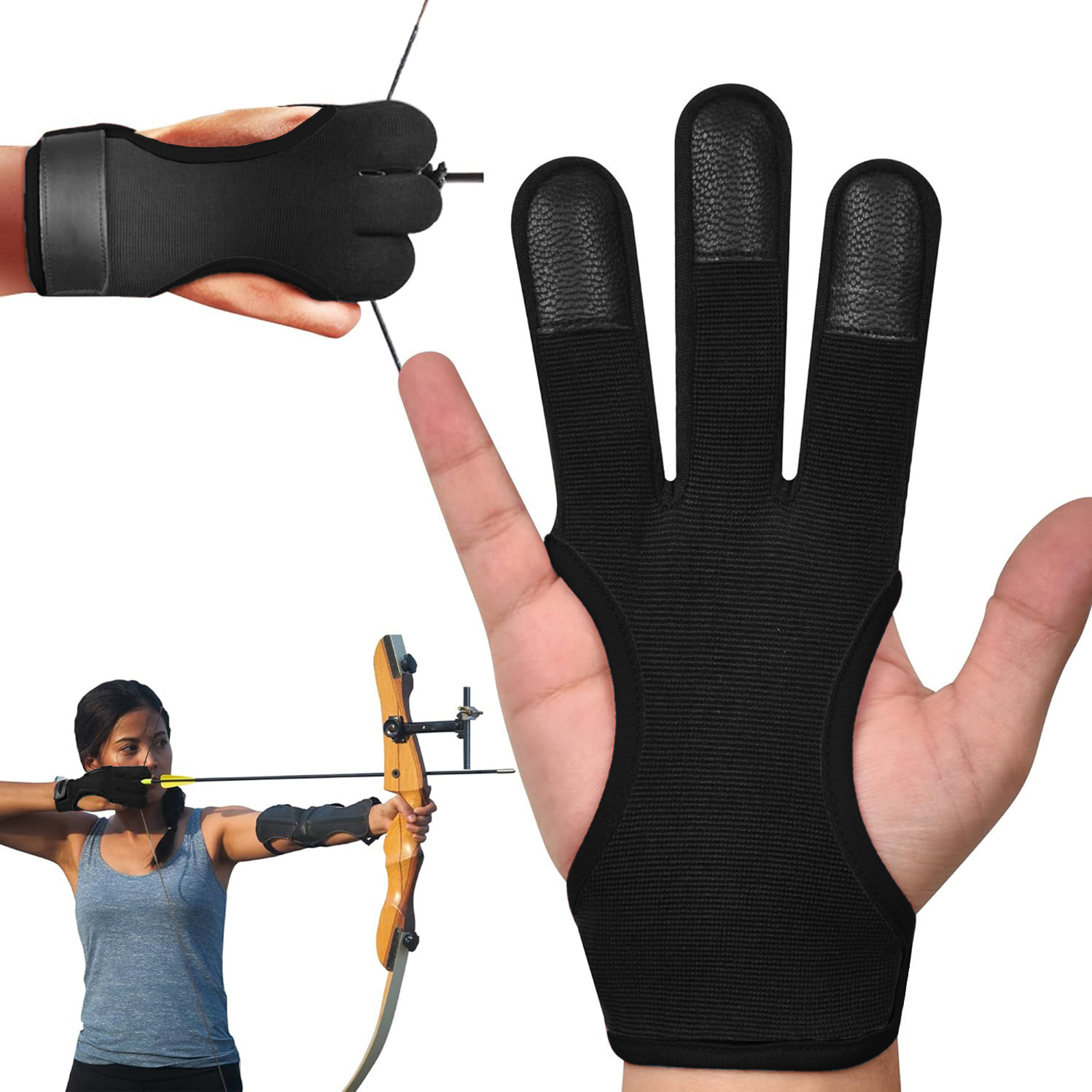 قفاز رماية بثلاثة أصابع قابل ل - مراجعة Outdoor Sport Gloves وسعره