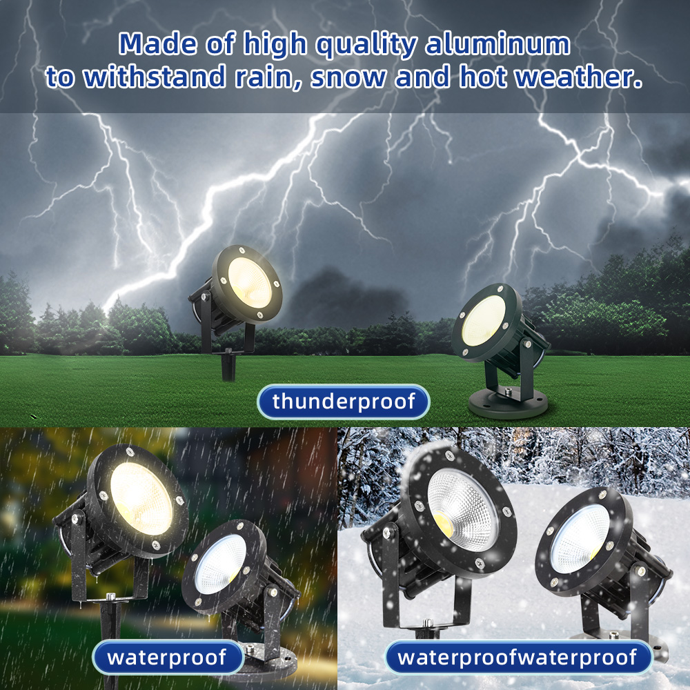 مصباح حديقة LED GU10، إضاءة خا - مراجعة Outdoor Spotlight وسعره