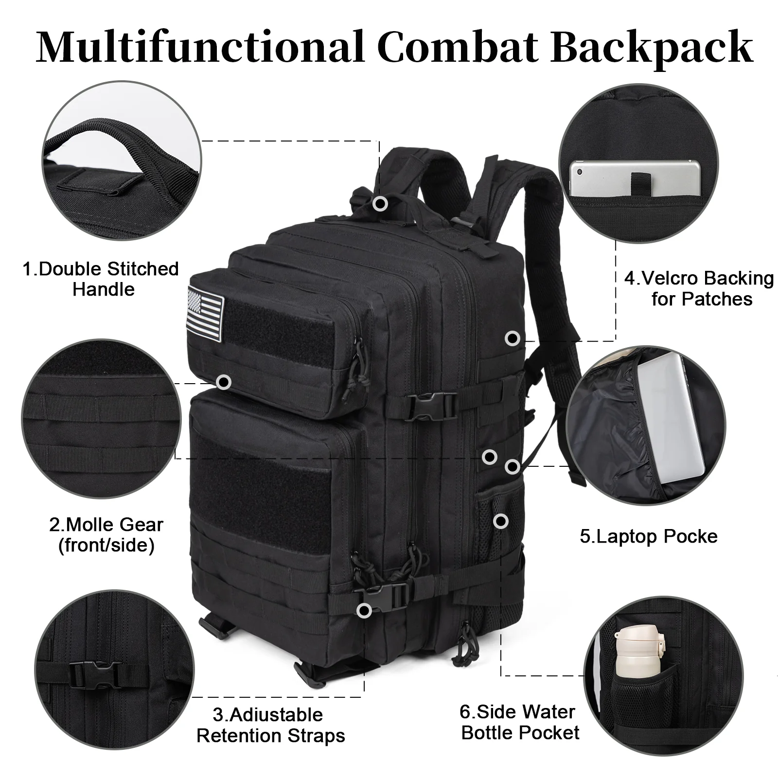 حقيبة ظهر عسكرية تكتيكية بسعة  - مراجعة Outdoor Sport Backpack وسعره