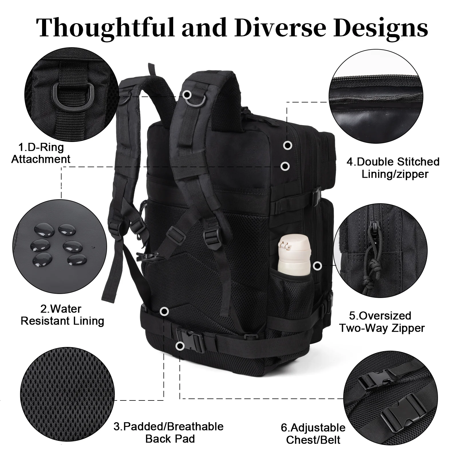 حقيبة ظهر عسكرية تكتيكية بسعة  - مراجعة Outdoor Sport Backpack وسعره