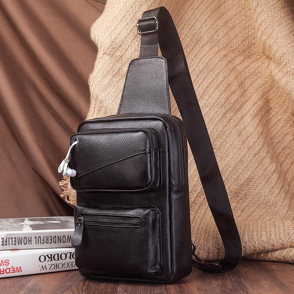 حقيبة صدر من الجلد الطبيعي متع - مراجعة Outdoor Sport Backpack وسعره
