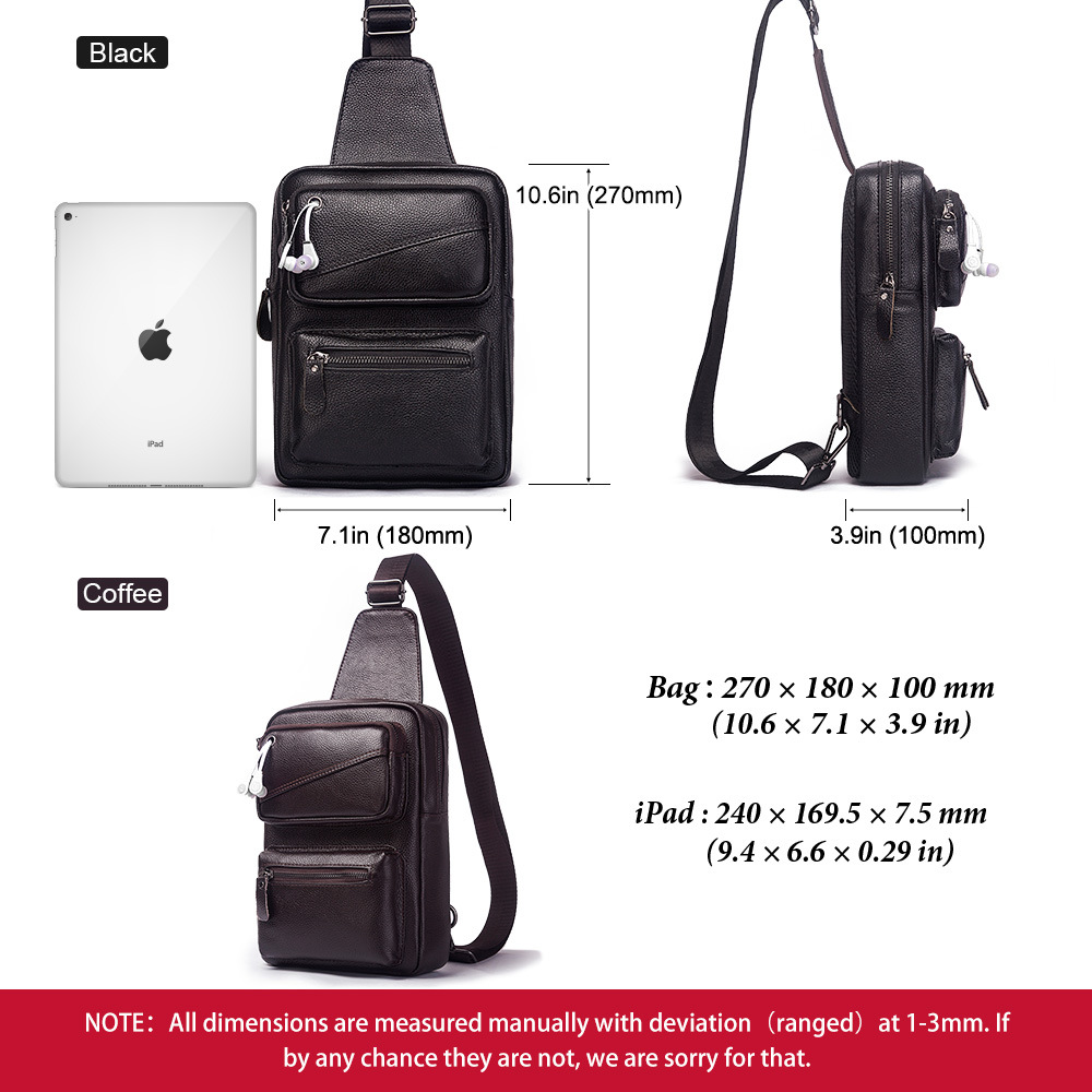 حقيبة صدر من الجلد الطبيعي متع - مراجعة Outdoor Sport Backpack وسعره