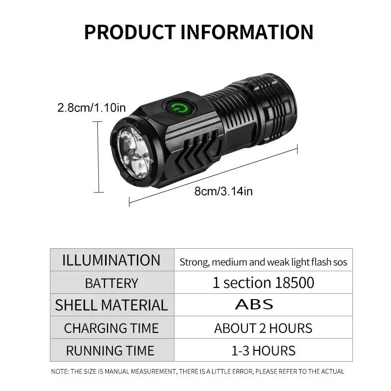 مصباح يدوي صغير 3LED مع مشبك ق - مراجعة Outdoor Spotlight وسعره